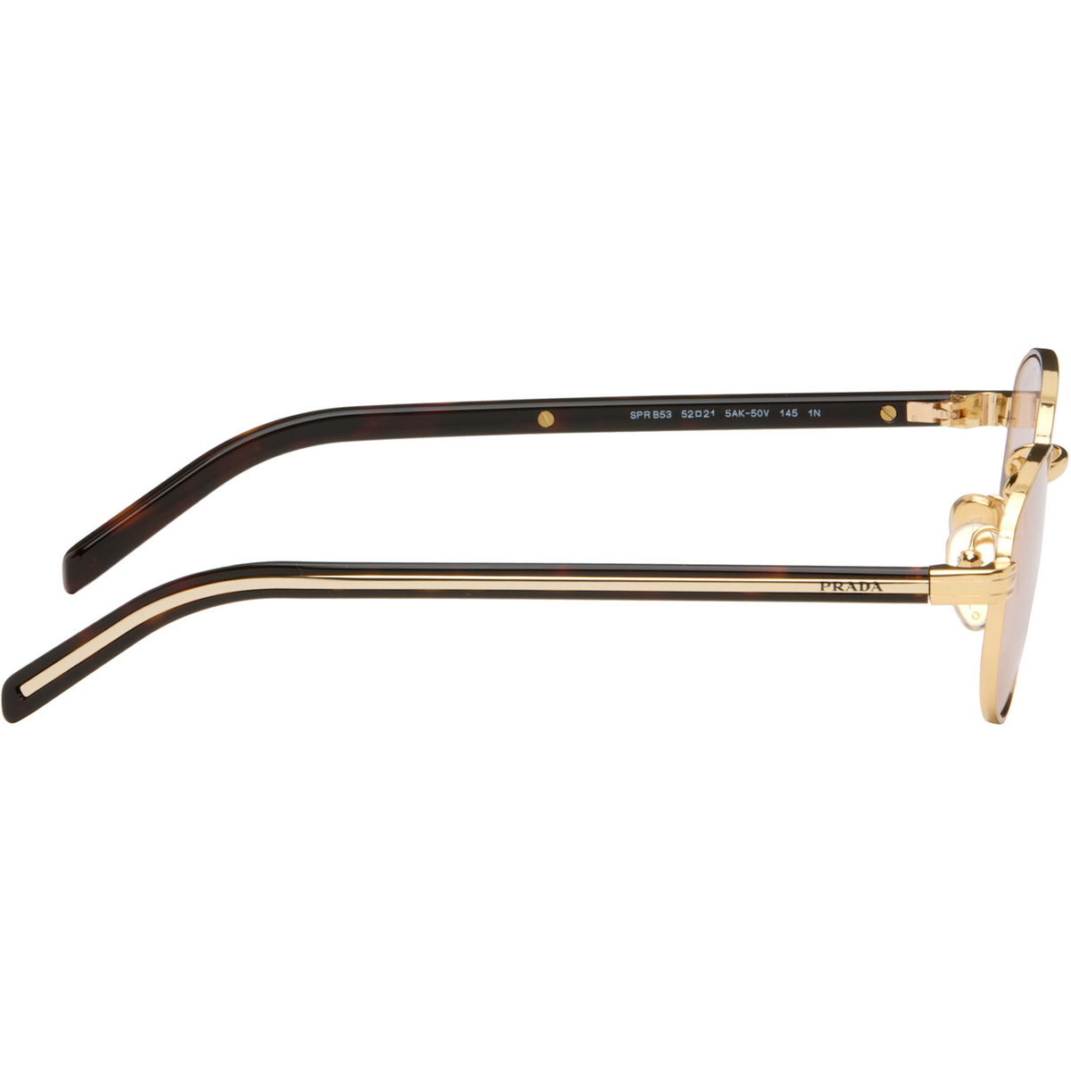 Prada Eyewear Gold Round Sunglasses
