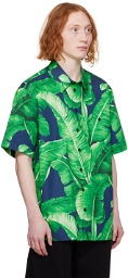 Dolce&Gabbana Green & Navy Printed Shirt