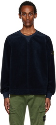 Stone Island Navy Corduroy 400 Sweatshirt