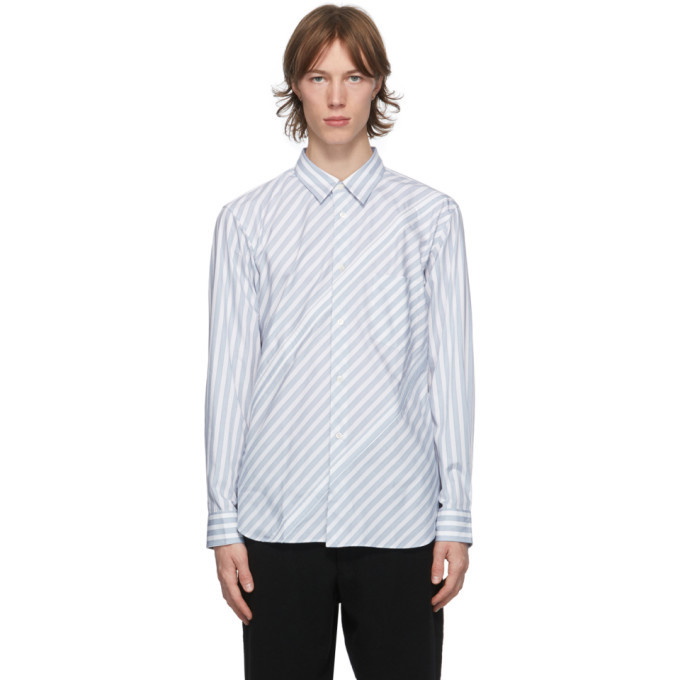 Photo: Comme des Garcons Homme Deux White and Blue Stripe Shirt