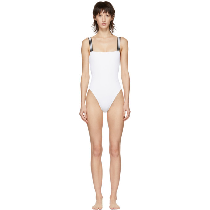 Solid and striped white hotsell one piece