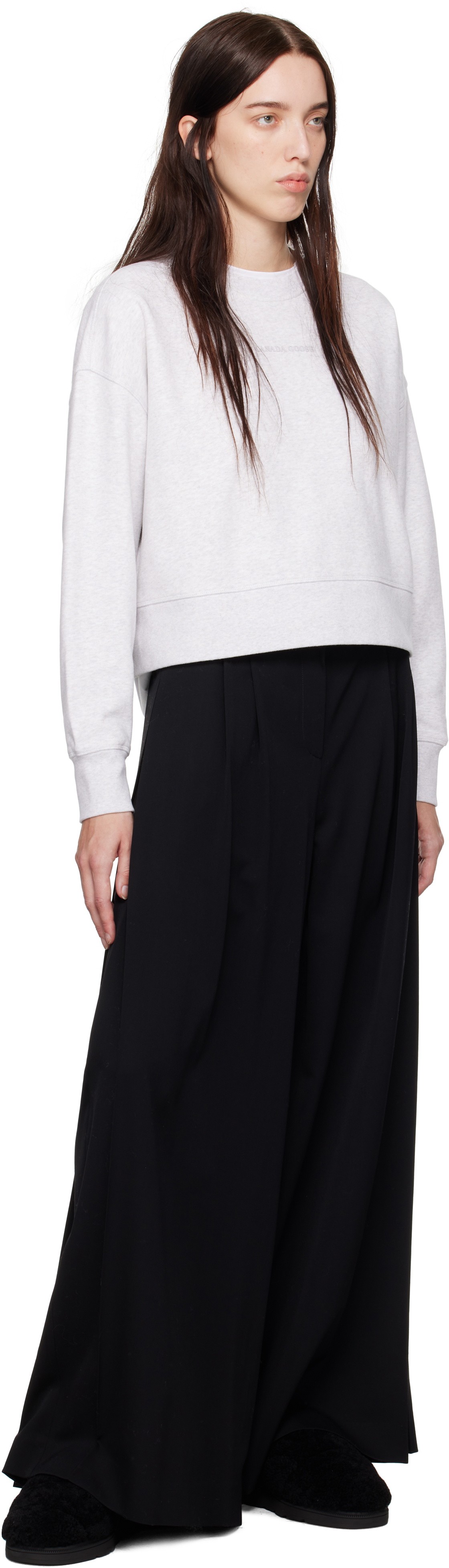 Canada Goose Off-white Muskoka Relaxed Crewneck Sweater