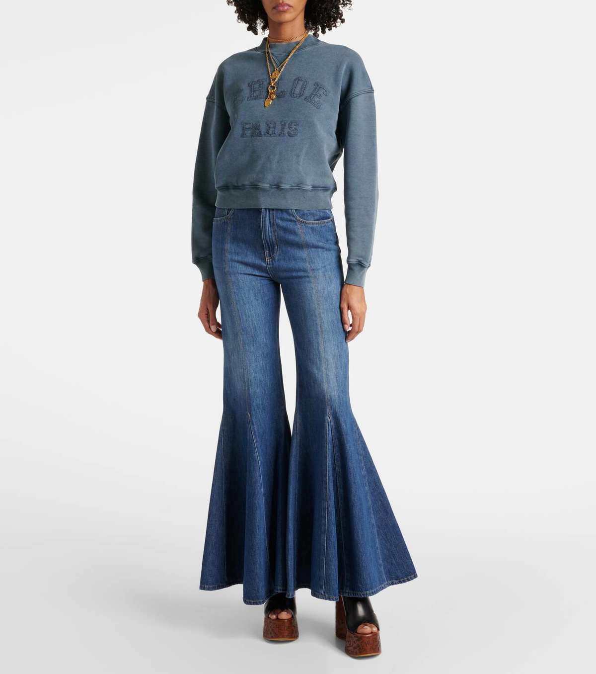 Chloé Logo cotton fleece sweatshirt