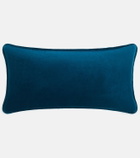 Les-Ottomans Embroidered cotton velvet cushion
