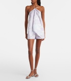 Pucci Orchidee low-rise silk twill shorts