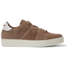 Ermenegildo Zegna - Tiziano Leather-Trimmed Suede Sneakers - Brown