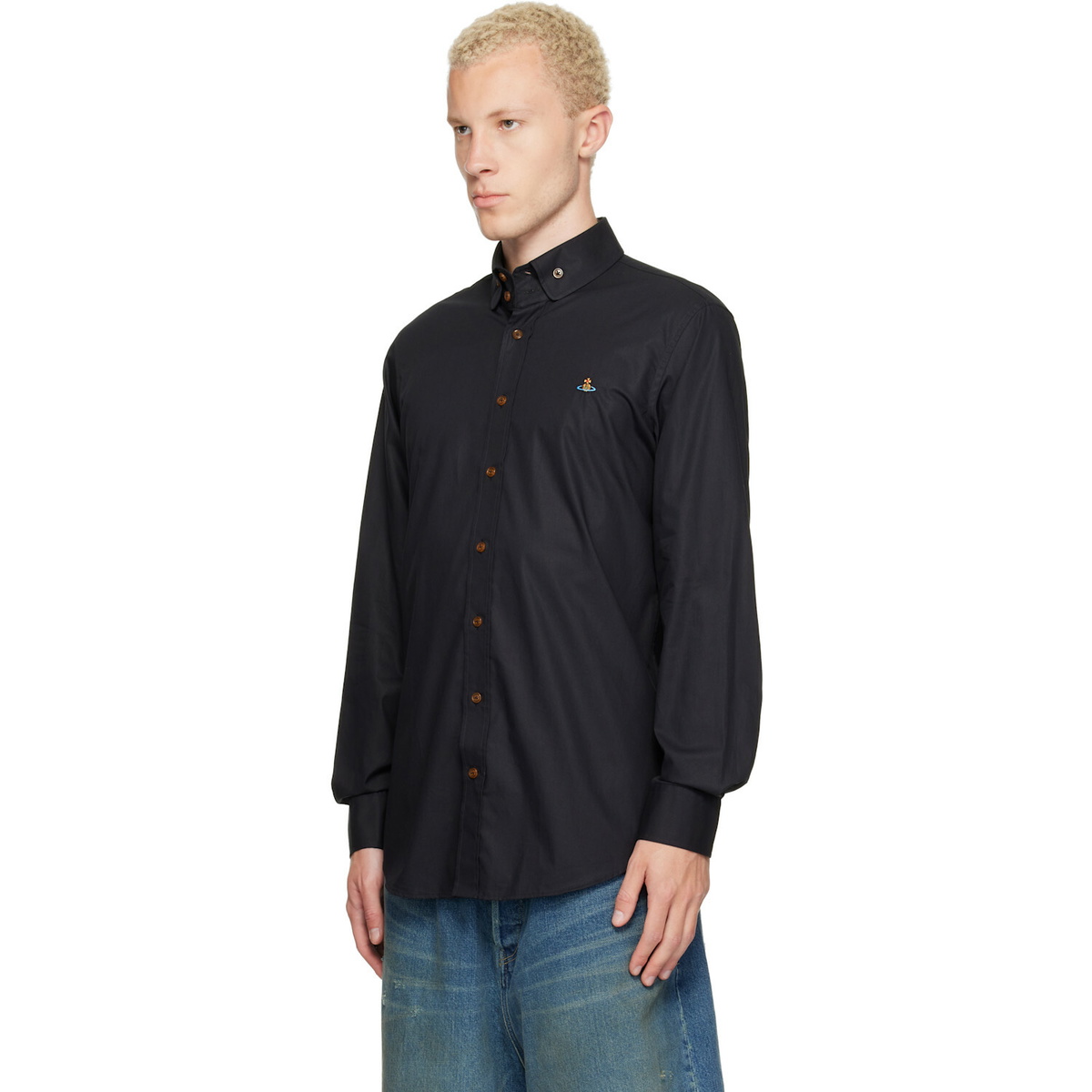 Vivienne Westwood Black Two Button Krall Shirt