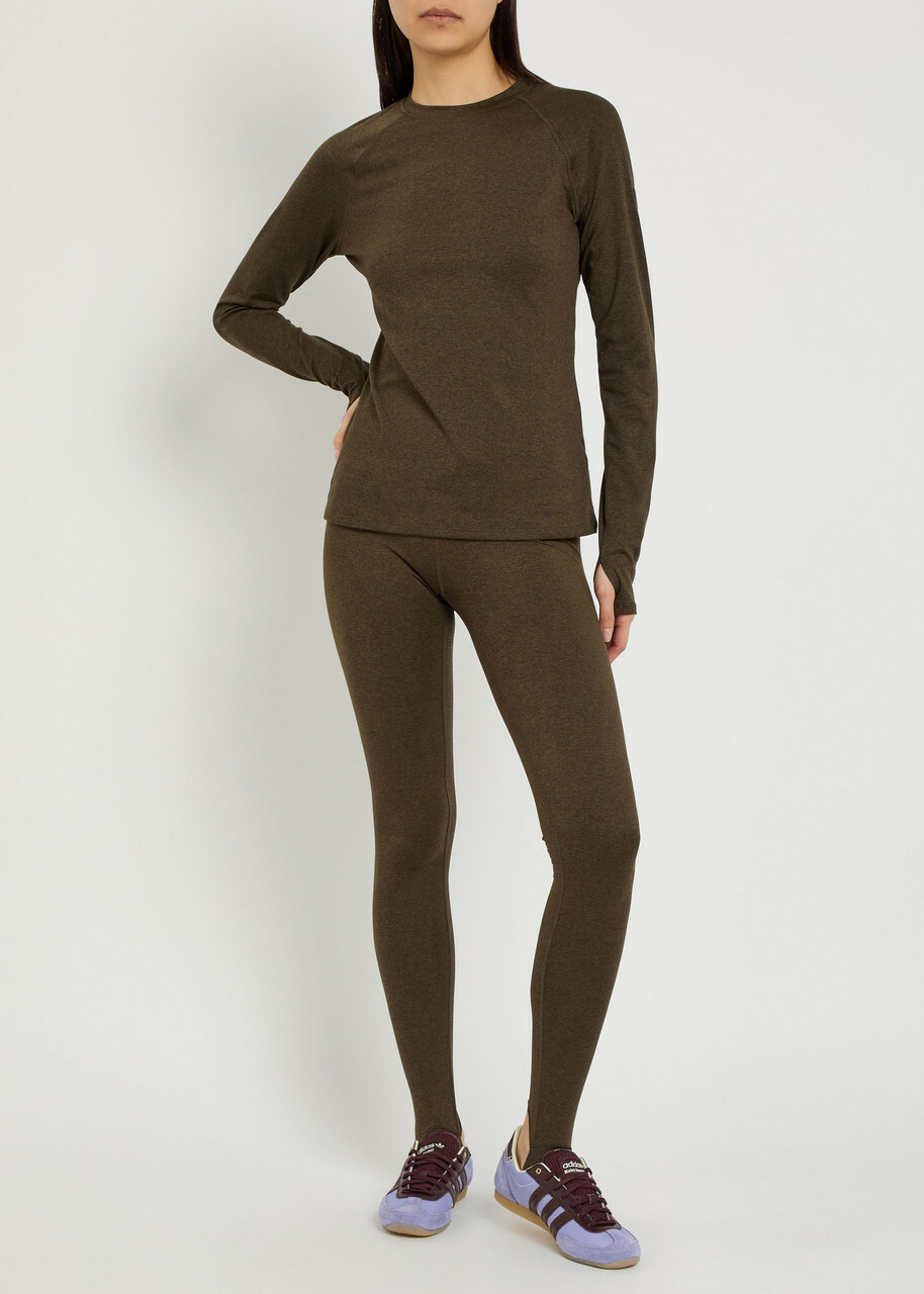 Varley Always Warm Stretch-jersey Leggings Dark Brown