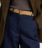 Tod's T Timeless braided suede belt