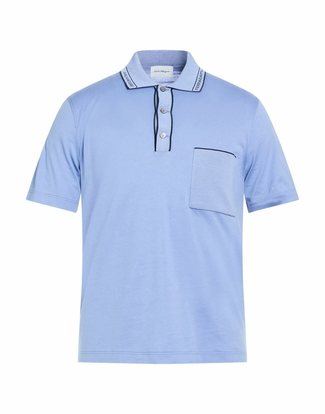 Photo: Ferragamo Mens Polo shirt Light in Blue