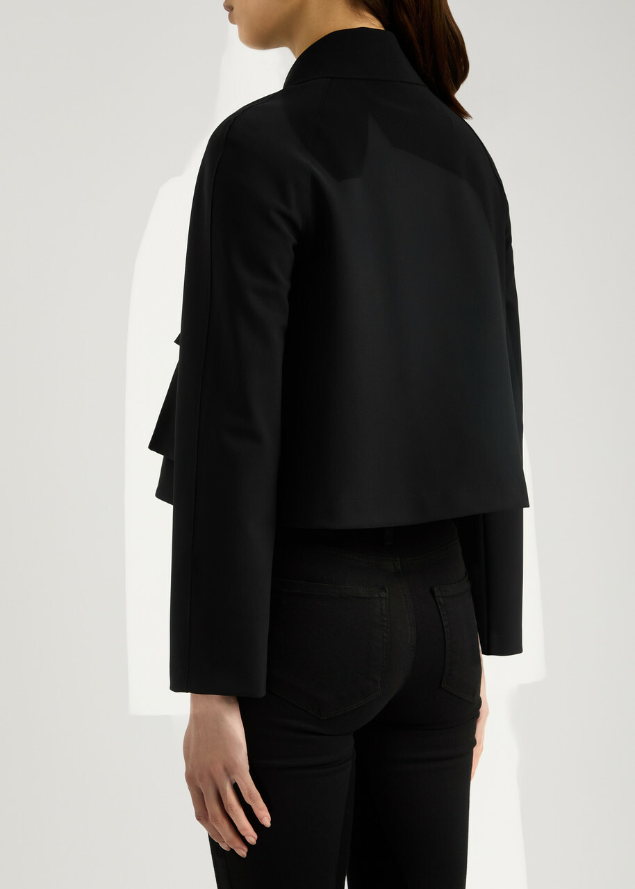 Harris Wharf London Cropped Scuba Jacket Black