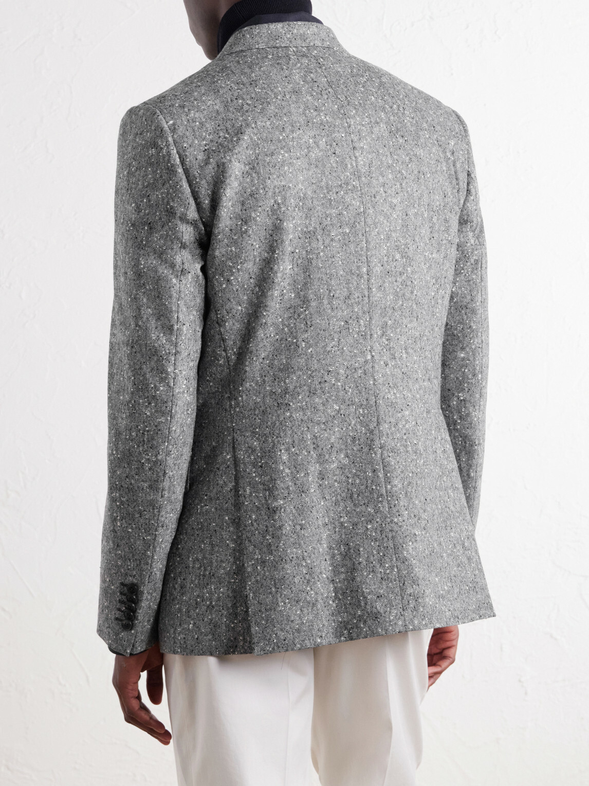Paul Smith - Double-Breasted Donegal Wool-Tweed Blazer - Gray