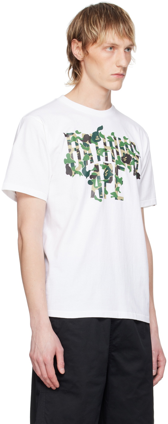 BAPE White ABC Camo Rebuild NYC T Shirt