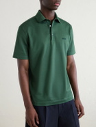 Zegna - Cotton-Piqué Polo Shirt - Green