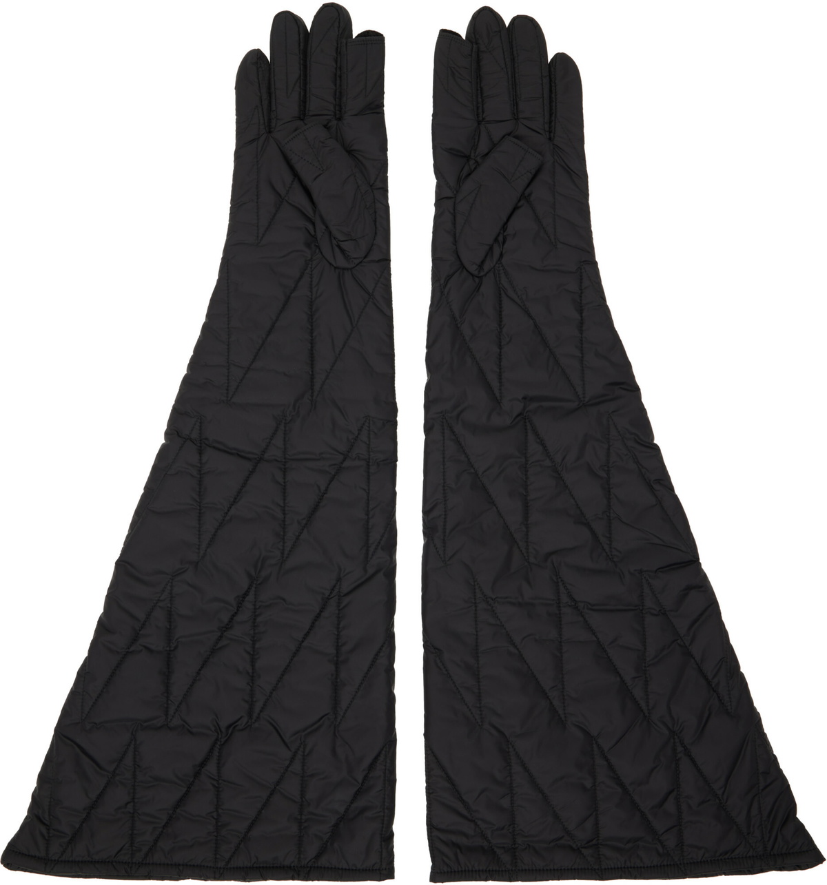 Rick Owens Black Tower Long Gloves