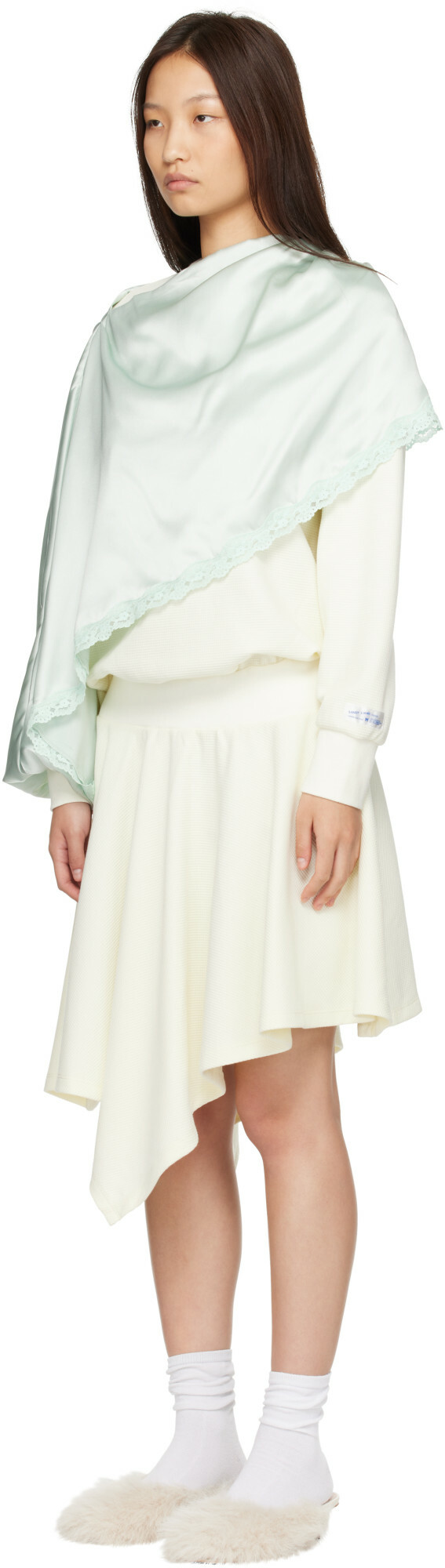 Sandy Liang Off-White Tulsa Midi Dress