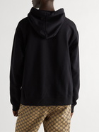 GUCCI - Logo-Print Cotton-Jersey Hoodie - Black