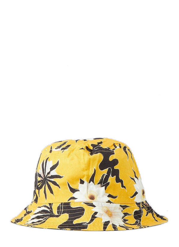 Photo: Floral Motif Bucket Hat in Yellow