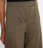 Max Mara Checked virgin wool wide-leg pants