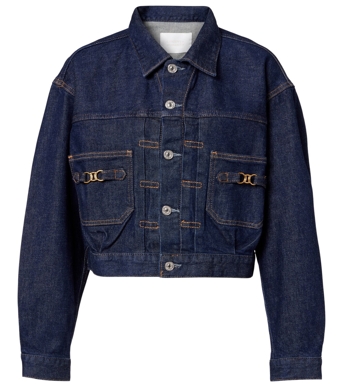 Citizens of Humanity Blue Quira Puff Denim Jacket Citizens of Humanity