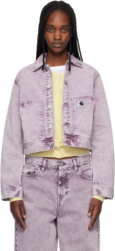 Photo: Carhartt Work In Progress Purple Arca Denim Jacket