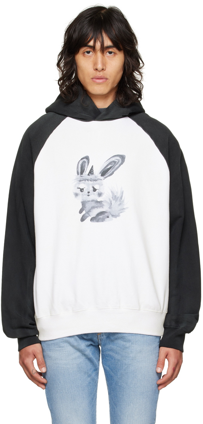 White sale rabbit hoodie