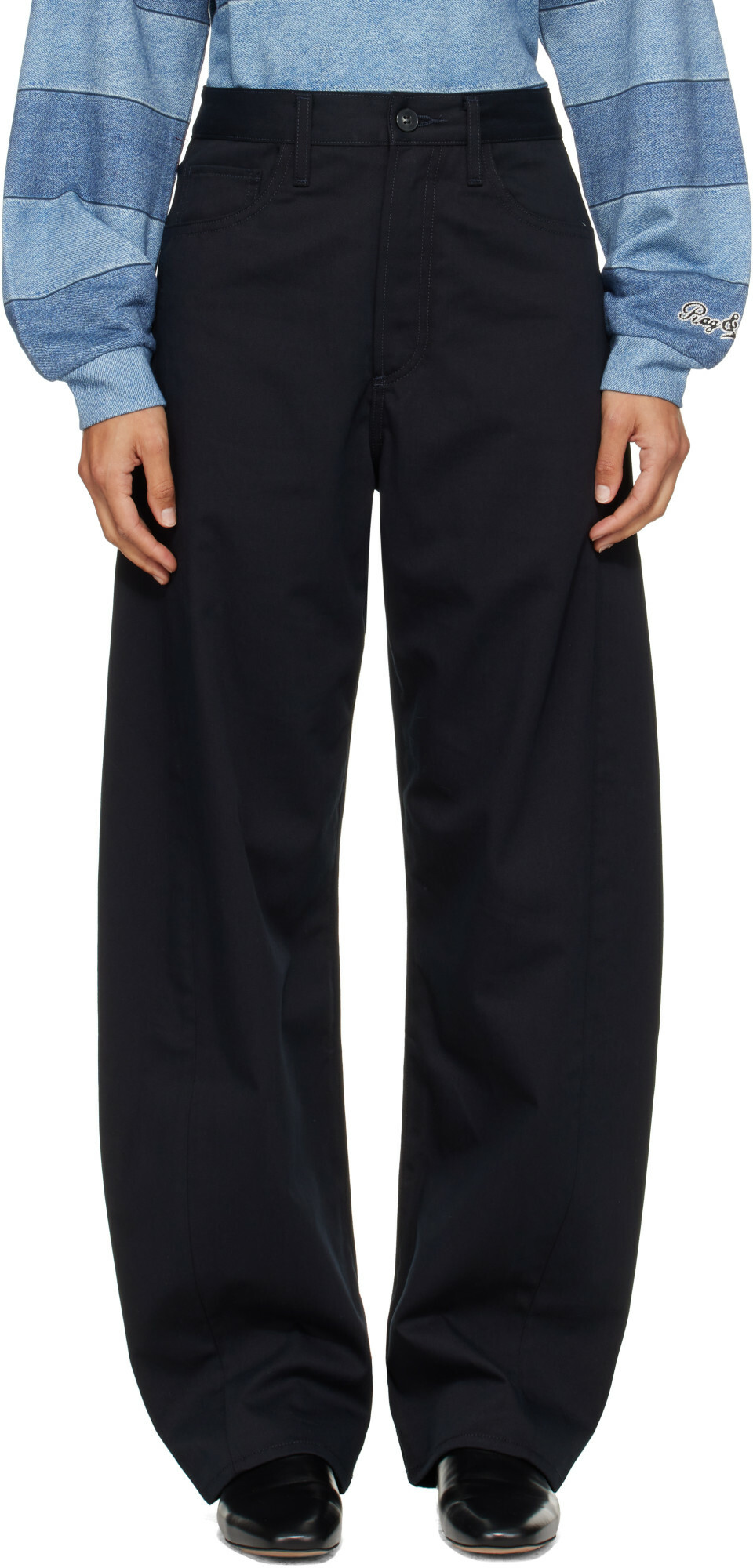 AGOLDE Navy Luna Trousers