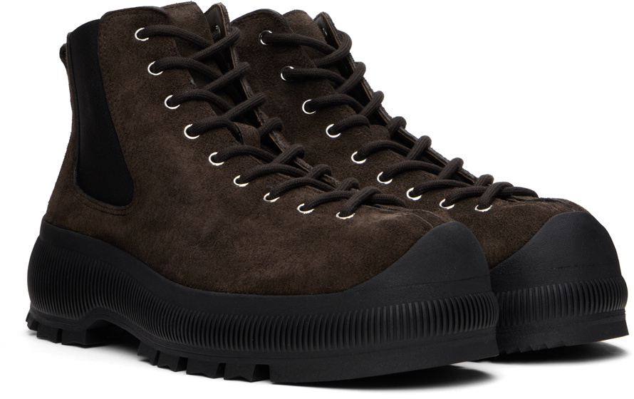 Jil Sander Brown Ankle Chelsea Boots
