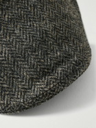 Anderson & Sheppard - Herringbone Wool-Tweed Flat Cap - Gray