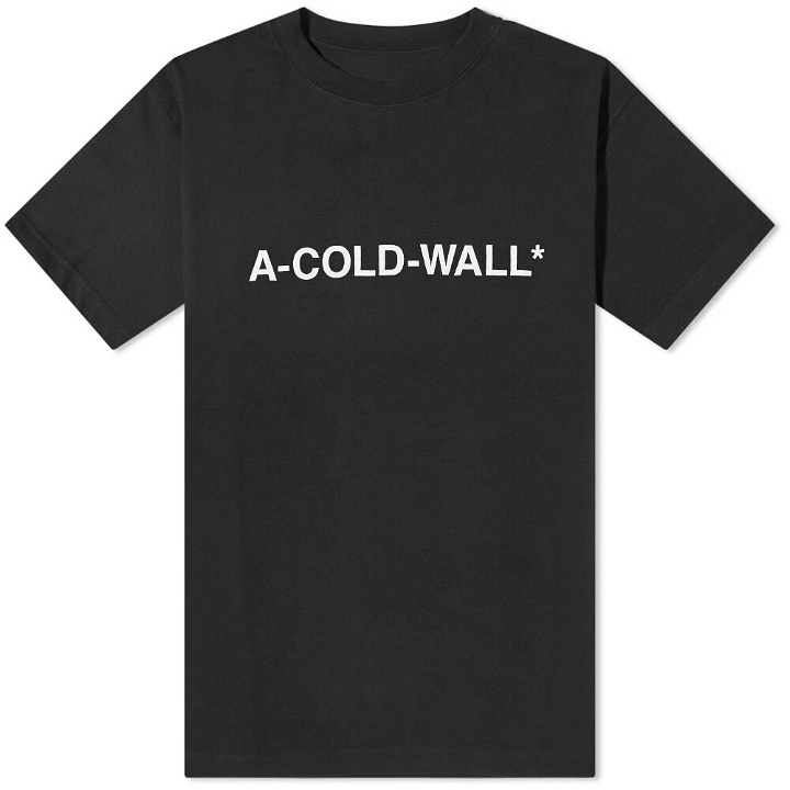 Photo: A-COLD-WALL* Men's Essential Logo T-Shirt in Black
