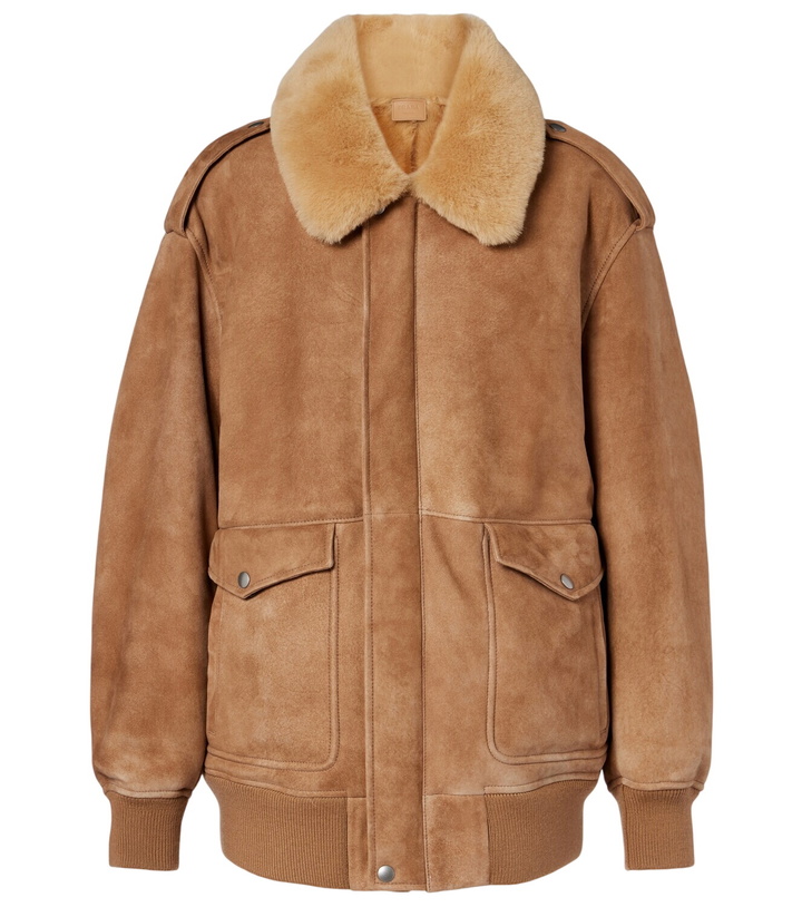 Photo: Prada Shearling-trimmed suede jacket