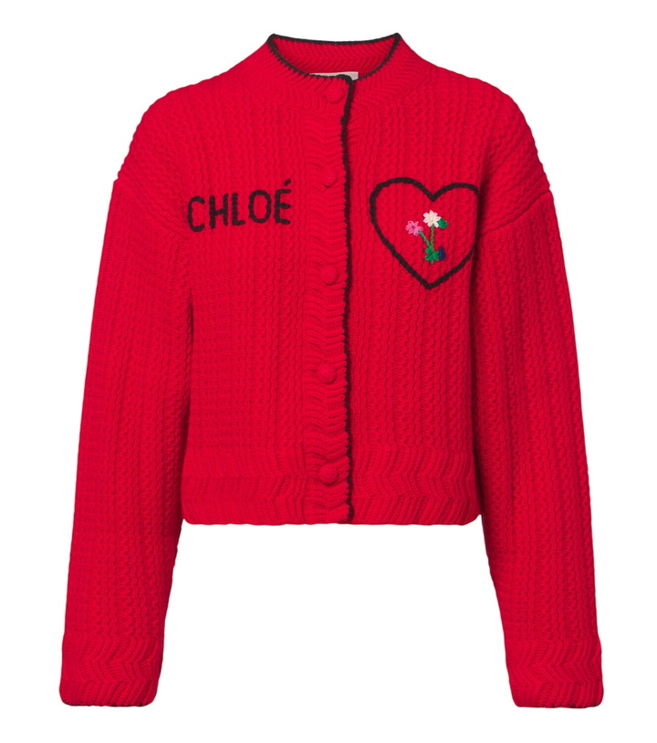 Photo: Chloé Embroidered wool and cashmere cardigan