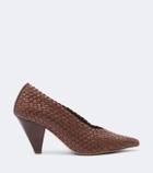 Souliers Martinez Samia woven leather pumps