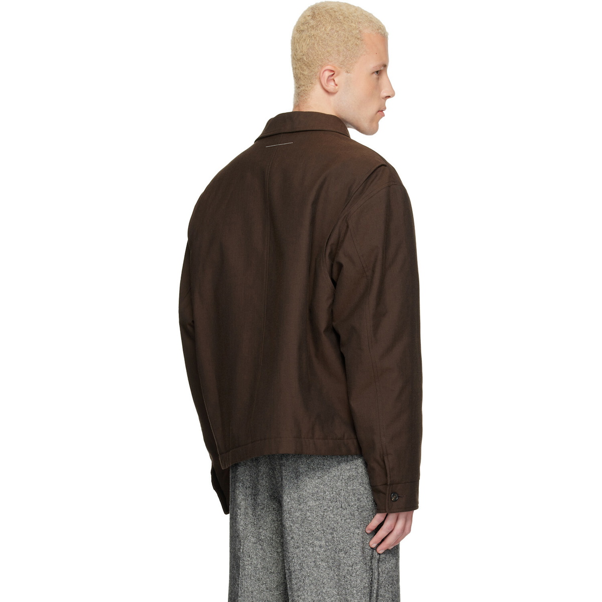 MM6 Maison Margiela Brown Insulated Cotton Wool Jacket