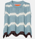 La DoubleJ Chevron crochet cotton crop top