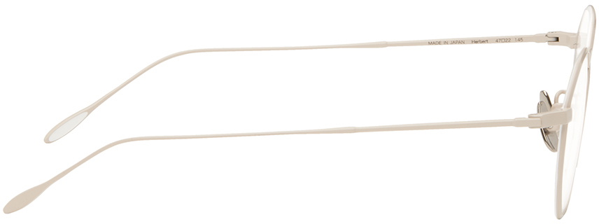 YUICHI TOYAMA. SSENSE Exclusive Beige Herbert Glasses