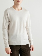 Kingsman - Slim-Fit Cashmere and Linen-Blend Sweater - Neutrals