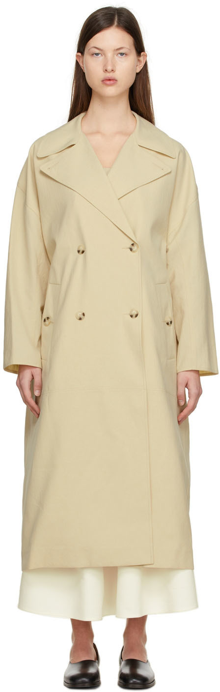 GIA STUDIOS Beige Polyester Trench Coat