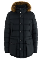Moncler Clunye Hooded Quilted Nylon Parka Navy