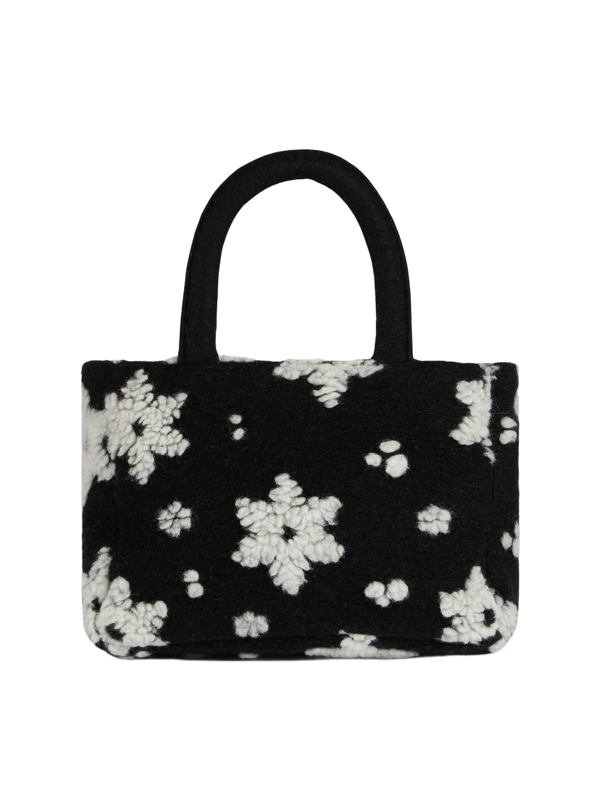 MC2 Saint Barth Soft Wooly Clarine Handbag With Snowflake Jacquard Pattern