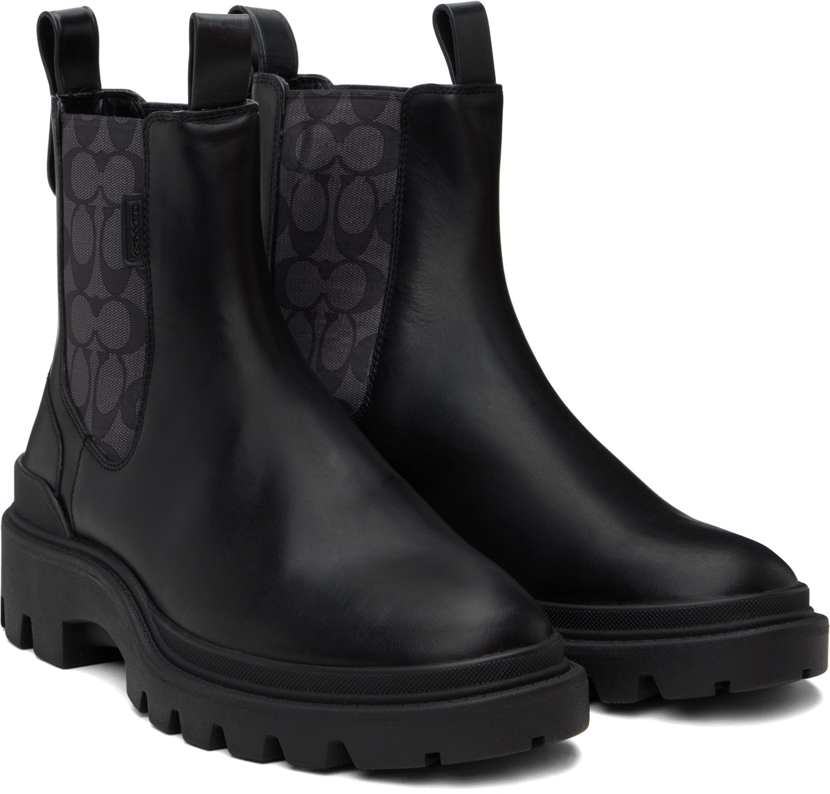 Coach 1941 Black Colson Signature Chelsea Boots Coach 1941