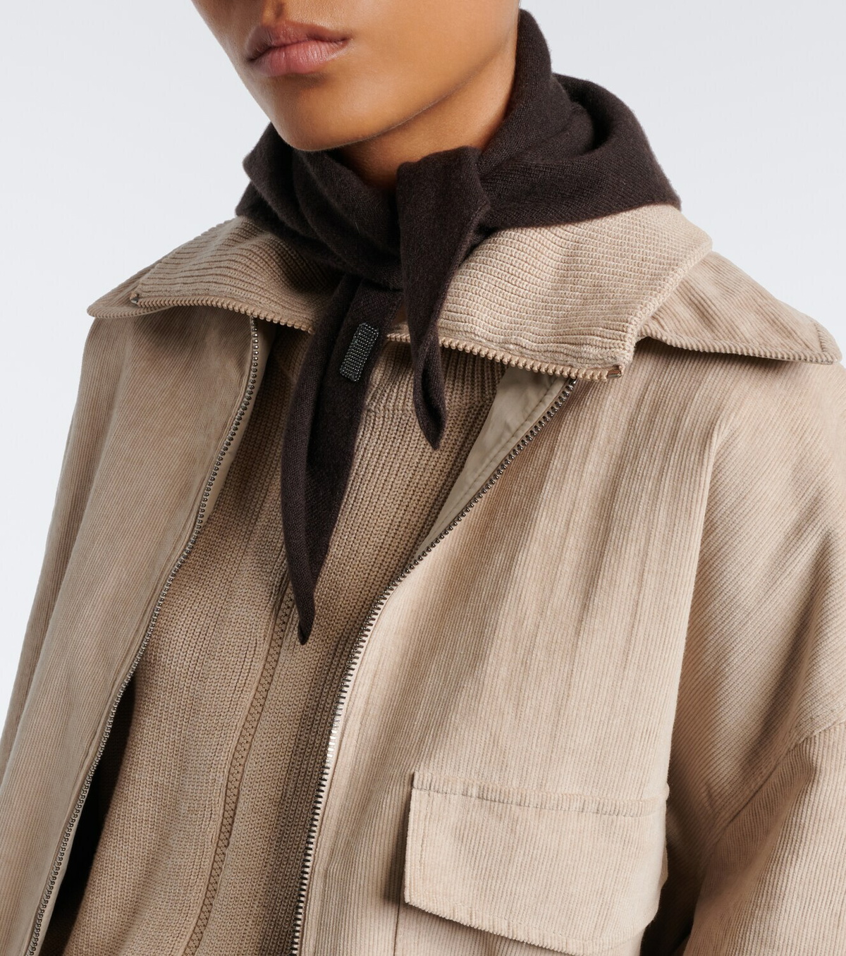 Brunello Cucinelli Monili cashmere scarf