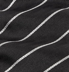 The Row - 7.5cm Alain Striped Herringbone Silk Tie - Black