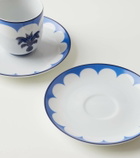 Aquazzura Casa Jaipur set of 2 espresso cups and saucers