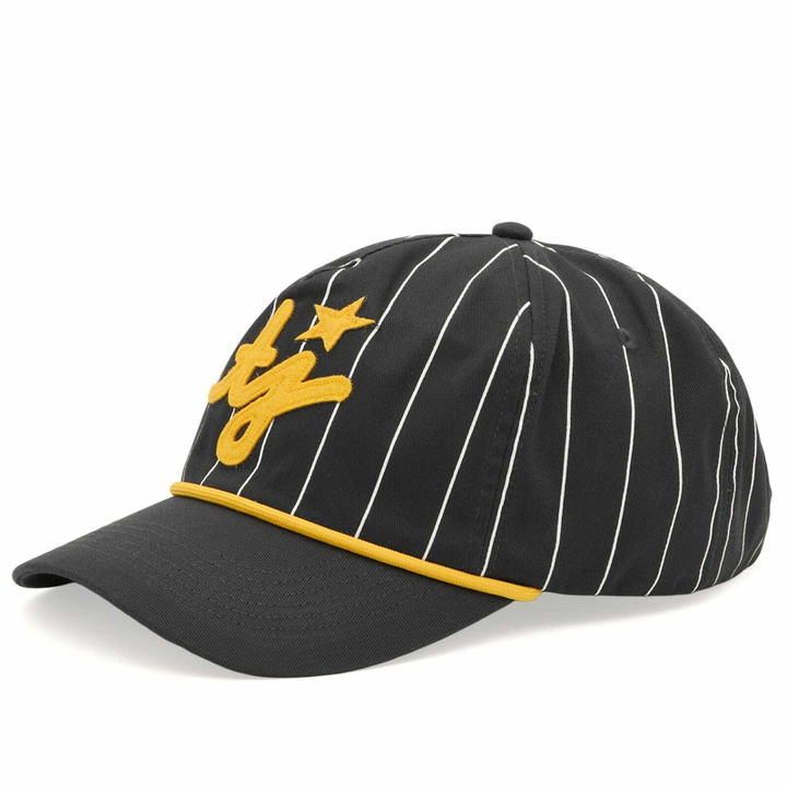Photo: TwoJeys Men's Pinstripe Cap in Black/Yellow 