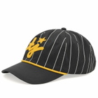 TwoJeys Men's Pinstripe Cap in Black/Yellow 
