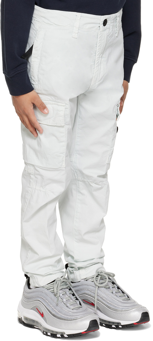 Stone Island Junior Kids Gray Patch Cargo Pants