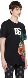 Dolce & Gabbana Black Floral T-Shirt