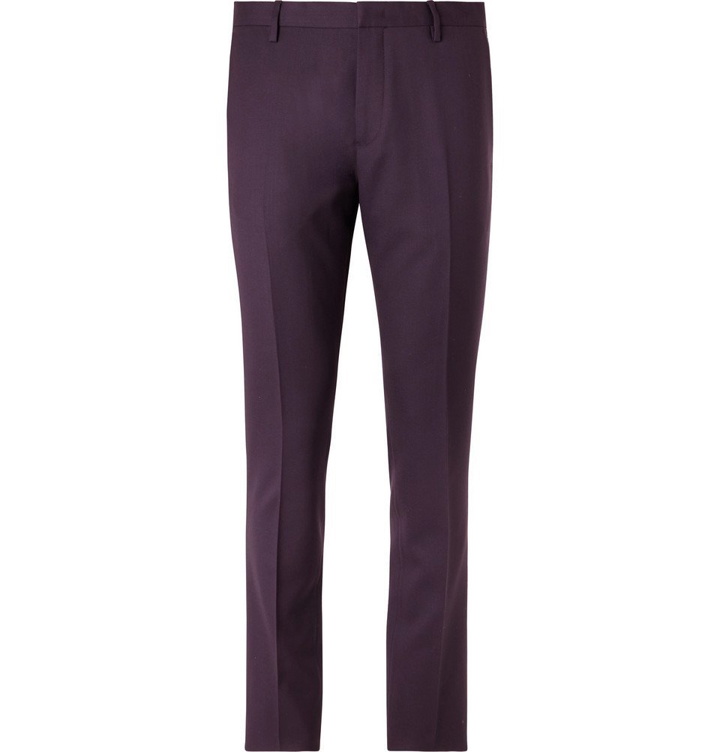 Photo: Paul Smith - Aubergine Soho Slim-Fit Wool Suit Trousers - Purple