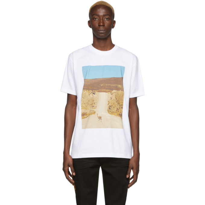 Photo: Marcelo Burlon County of Milan White Ostrich T-Shirt